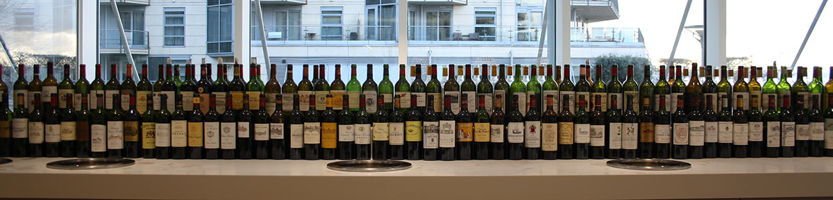 The empty bottles after two days of tasting.